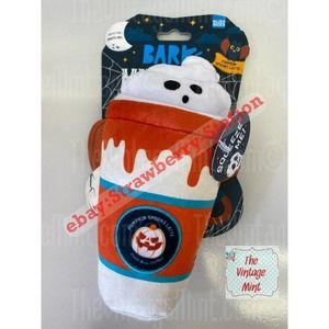 Bark Box Muttster Mash Pumpkin Spooks Latte All Dog Sizes Squeak Toy BarkBox